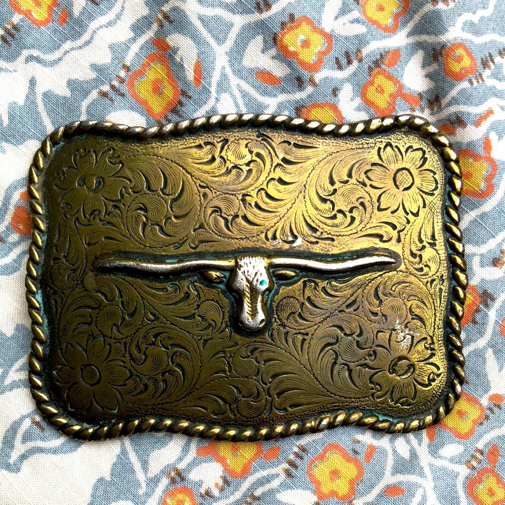 Longhorn belt buckle